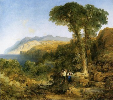 Thomas Moran Painting - Amalfi Coast Rocky Mountains School Thomas Moran